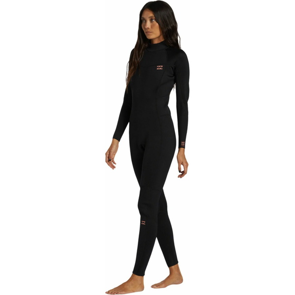 2025 Billabong Kvinder Foil 4/3mm Back Zip Våddragt ABJW100185 - Black
